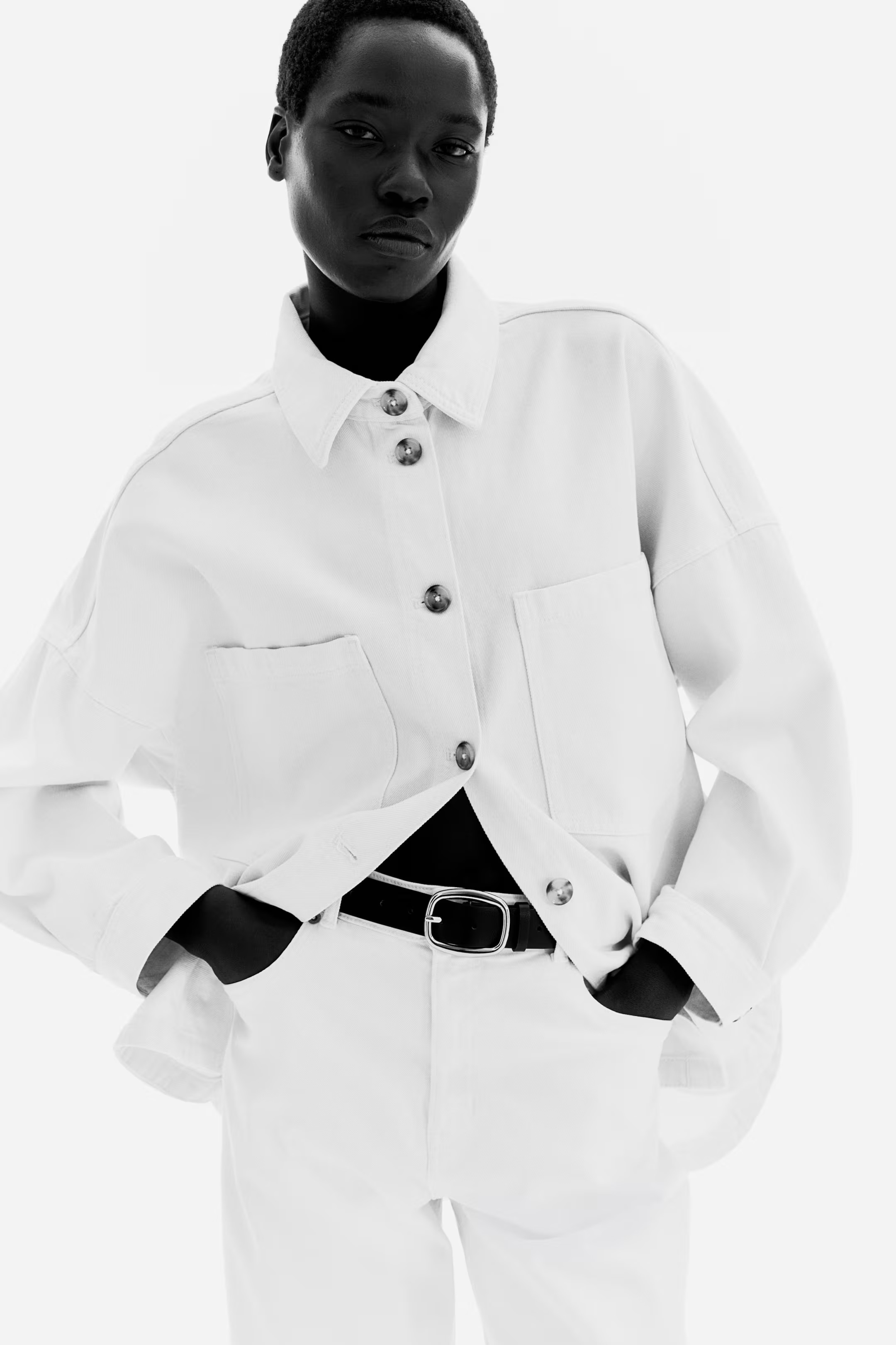 Loose-fit Shacket - Cream - Ladies | H&M US | H&M (US + CA)