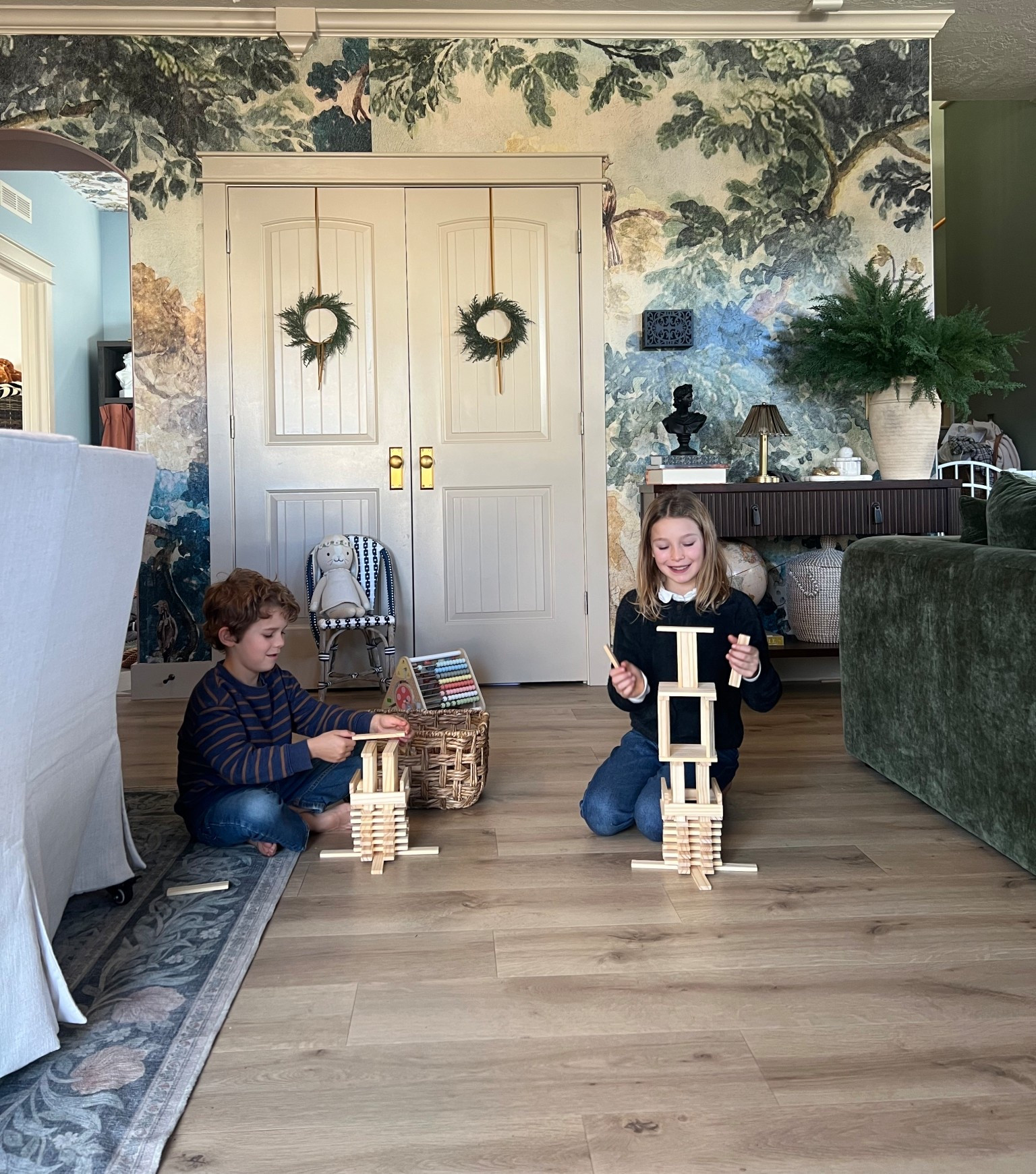 And just like that… it’s 2026. 🌿

We stepped away for a little while—because homeschooling three growing minds while tending to an 18-month-old is as demanding as it is holy work. It has stretched me in every way… and filled me more deeply than I ever imagined.

We chose the slower road. The truer one. Even if it meant setting a few dreams gently on the shelf for now.

Yes, the dream build is still coming. In the meantime, I’m pouring love into the in-between—renovating and decorating this temporary home, letting beauty bloom wherever we are.

This mural? Heavenly. A quiet reminder that seasons are meant to be savored.  

#LTKmomlife #LTKdayinmylife #LTKHome