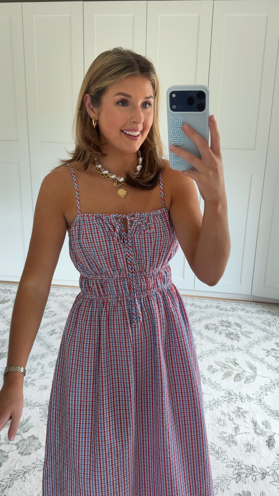 Summer dress for the 4th of July! I’m actually wearing a S! Not XS!