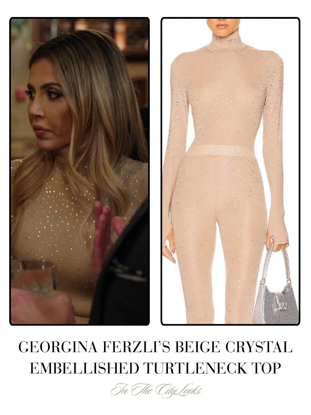 Georgina’s Ferzil’s Beige Crystal Embellished Top