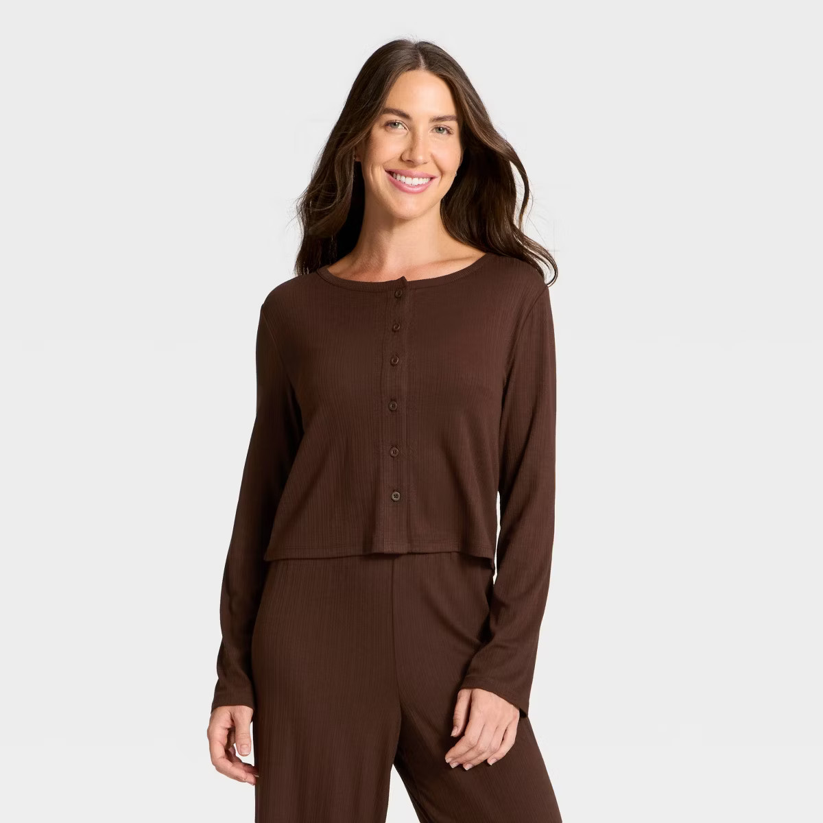 Women's Variegated Ribbed Pajama Cardigan - Auden™ | Target