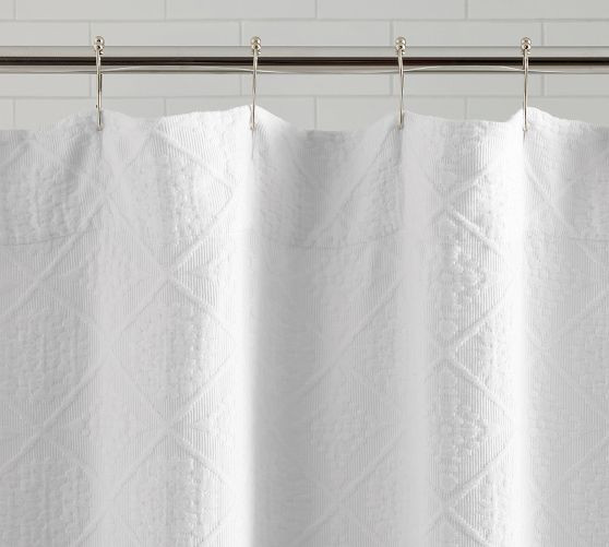 Monique Lhuillier Easton Matelasse Shower Curtain | Pottery Barn (US)