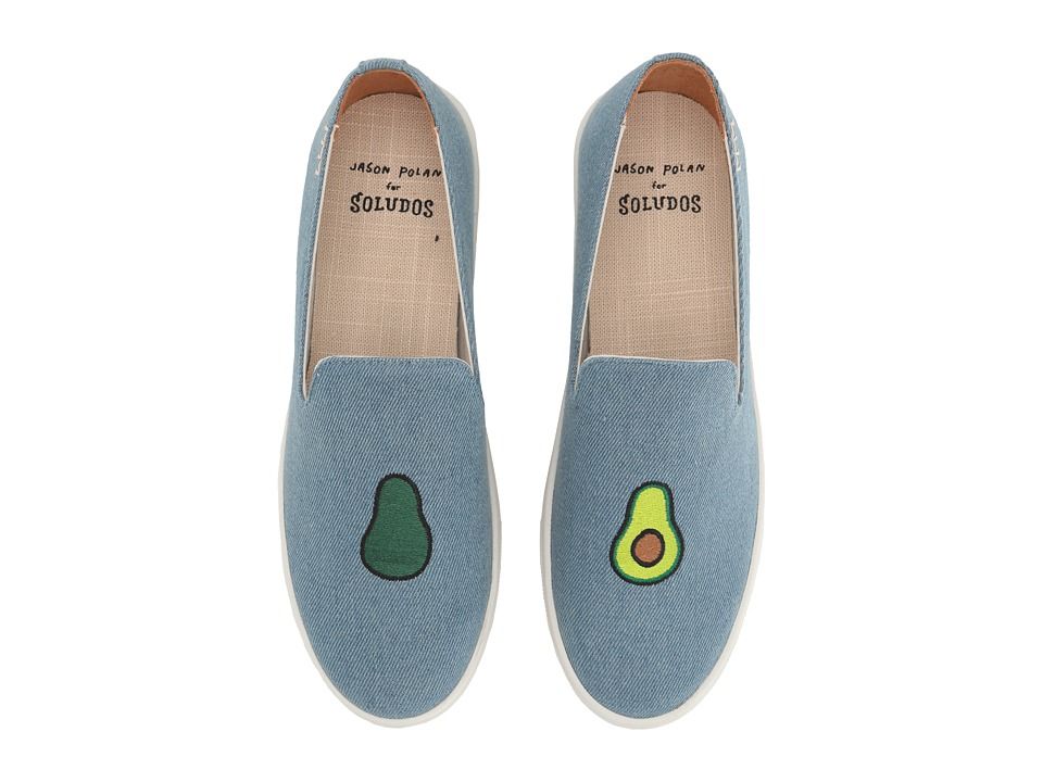 Soludos - Embroidered Slip-On Sneaker (Light Denim) Women's Slip on  Shoes | Zappos