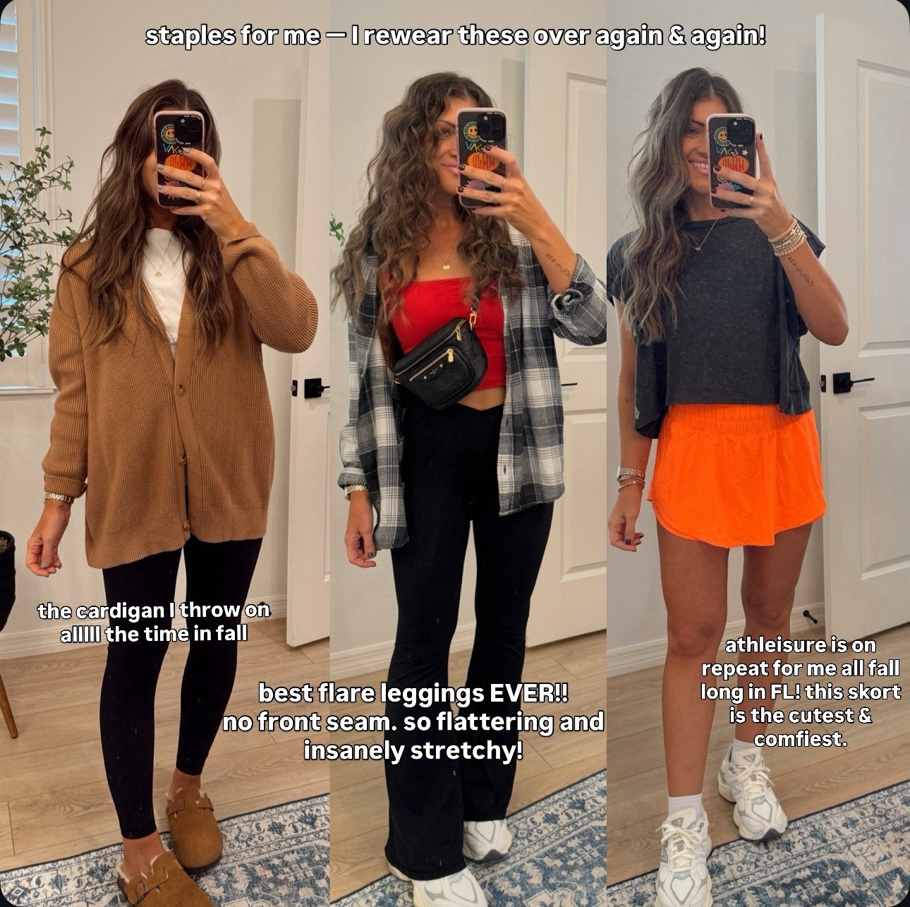 True smalls in all! Amazon faves!!!! I literally wash these flare leggings almost everyday in the fall and winter 😆🤣 they’re the BEST! I’m always in them  