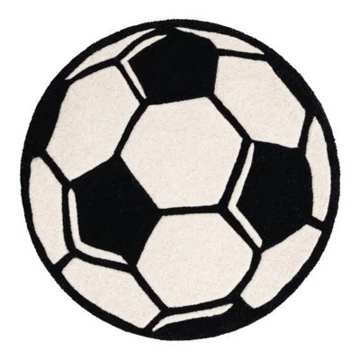 Unique Loom Soccer Ball Playtime Kids Wool Rug | Wayfair North America