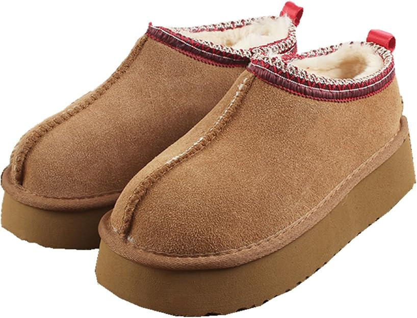 Gegefur Women's Snow Boots Platform Boot Fur Lined Slip On Short Boots | Amazon (US)