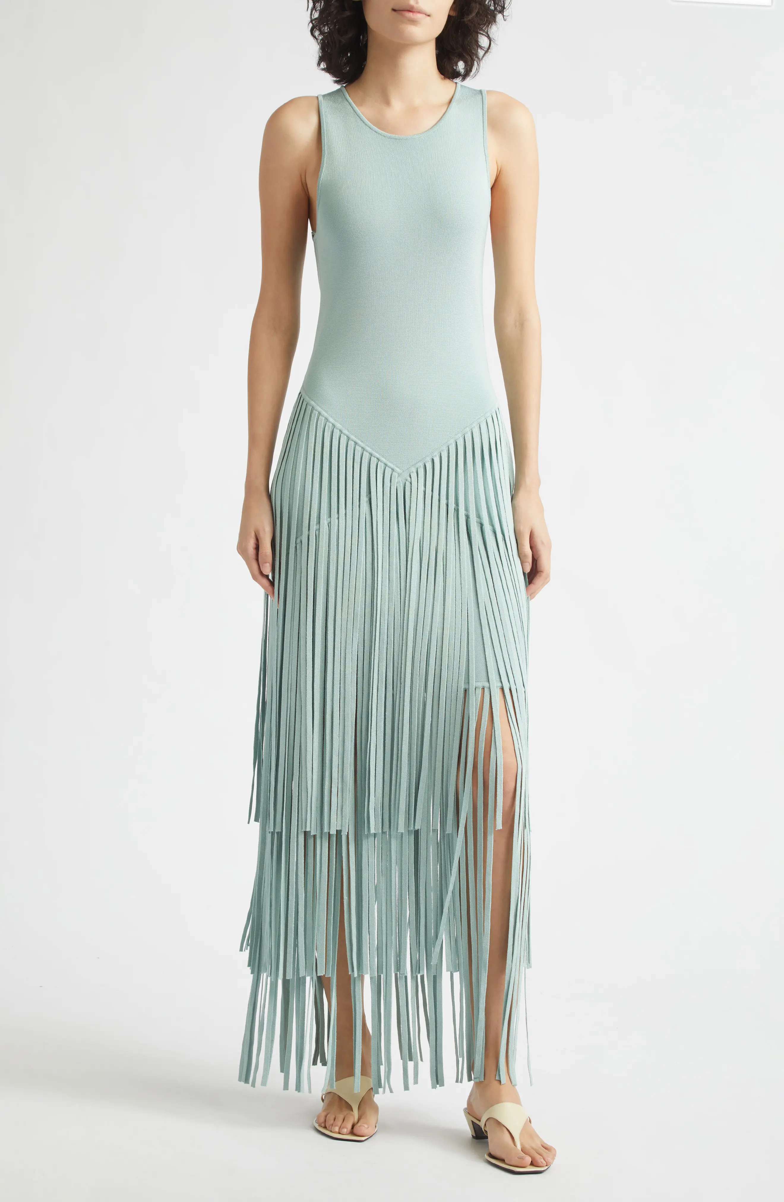 Toccin Jora Drop Waist Fringe Hem Maxi Dress (Women) | Nordstrom | Nordstrom