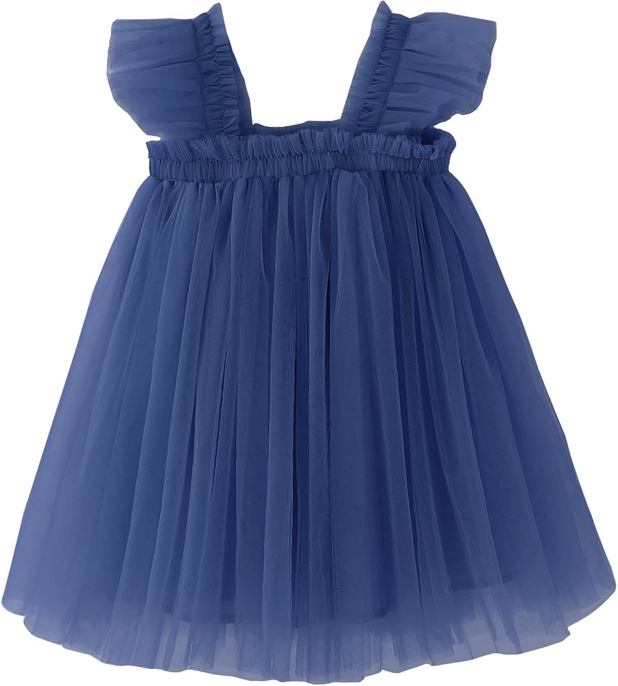 Amazon.com: BGFKS Layered Tulle Ruffle Sleeveless Dress for Toddler Girls,Tutu Dress for Baby Gir... | Amazon (US)