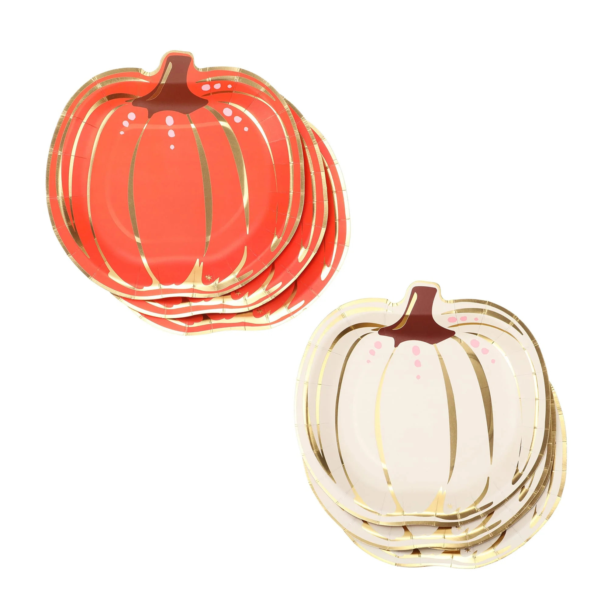 Orange and White Pumpkin Dessert Plates (10ct) | Packed Party