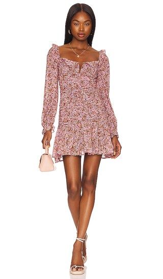 Carmella Mini Dress in Black & Pink Floral | Revolve Clothing (Global)