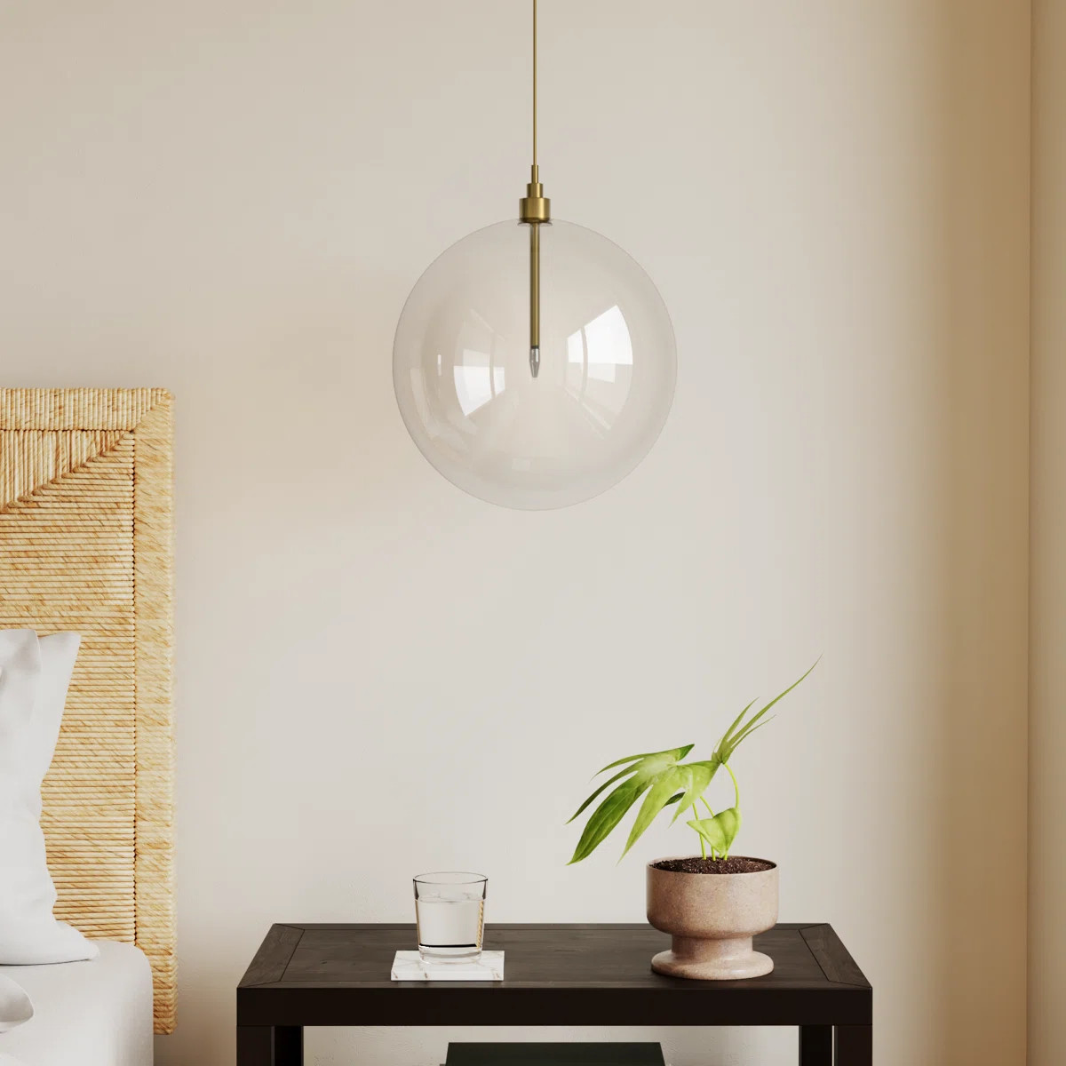 Jeanna 1-Light Pendant in Brass | Wayfair North America