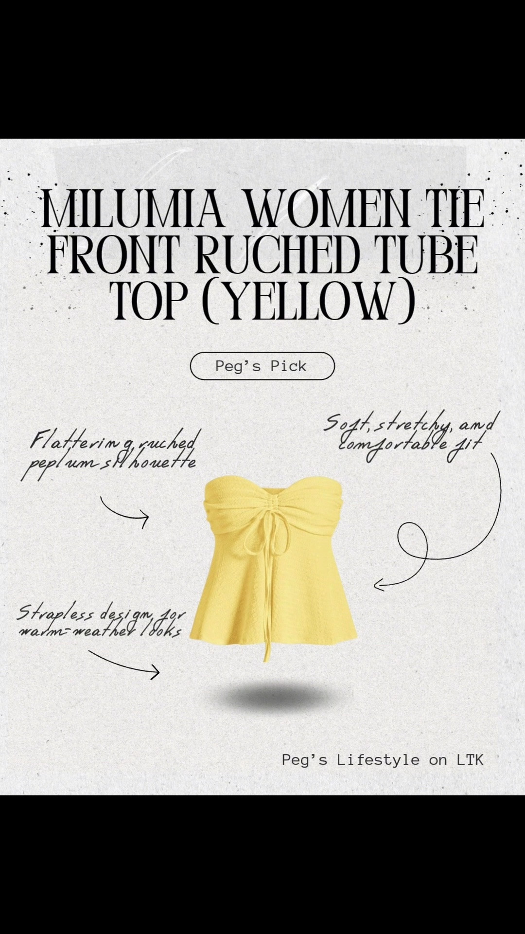 This sunny yellow tube top is such a fun piece for summer! ☀️ The ruched peplum fit is super flattering, and it's easy to pair with jeans, shorts, or a skirt for an effortless warm-weather look. 💛

#LTKootd #LTKBeauty