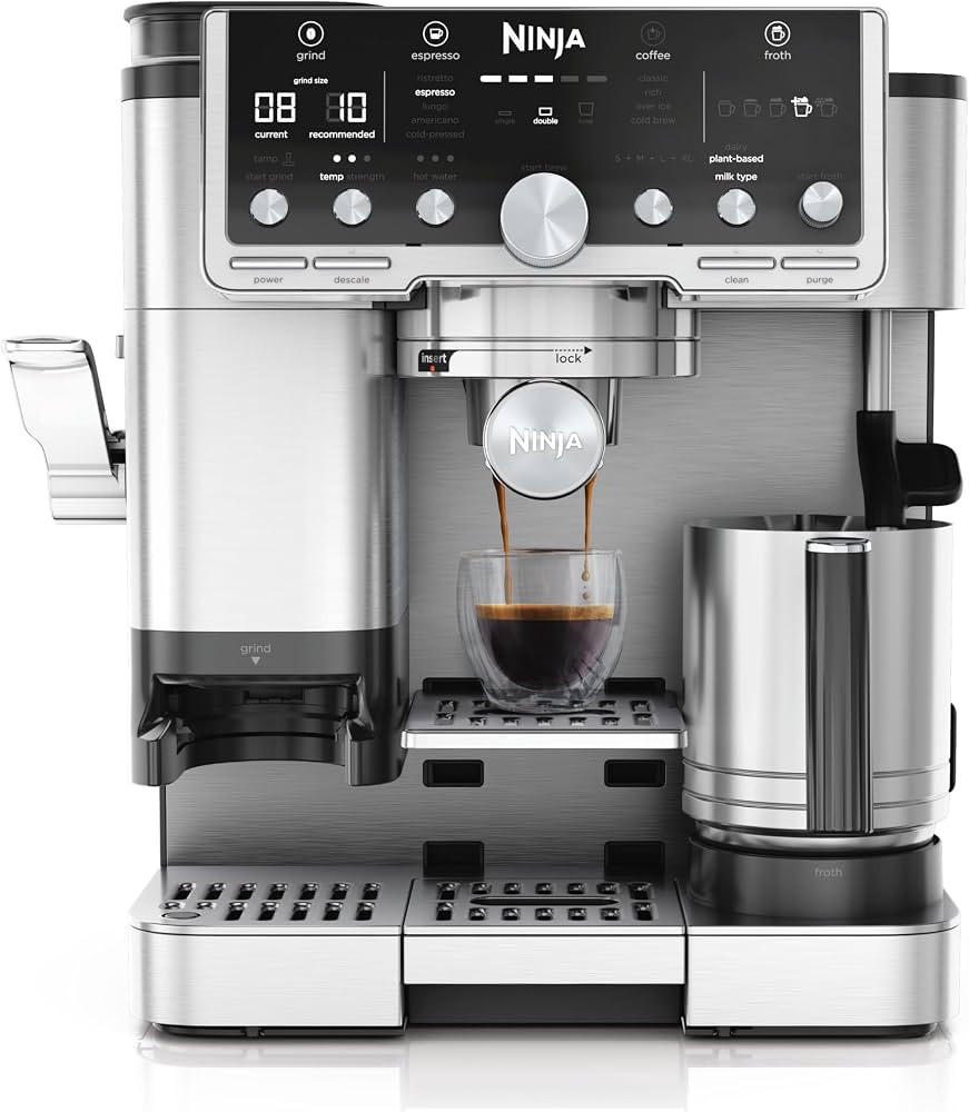 Ninja Luxe Pro 3-in-1 Coffee Machine, Latte, Cappuccino, Cold Brew & Espresso Maker With Built in... | Amazon (UK)