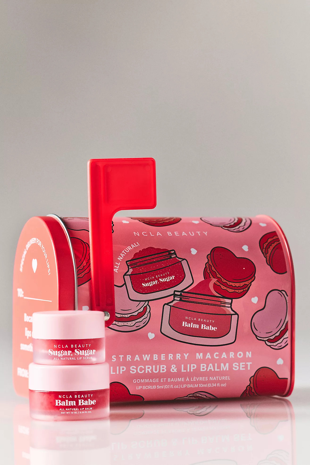 NCLA Beauty Strawberry Macaron Lip Scrub & Lip Balm Set | Anthropologie (US)