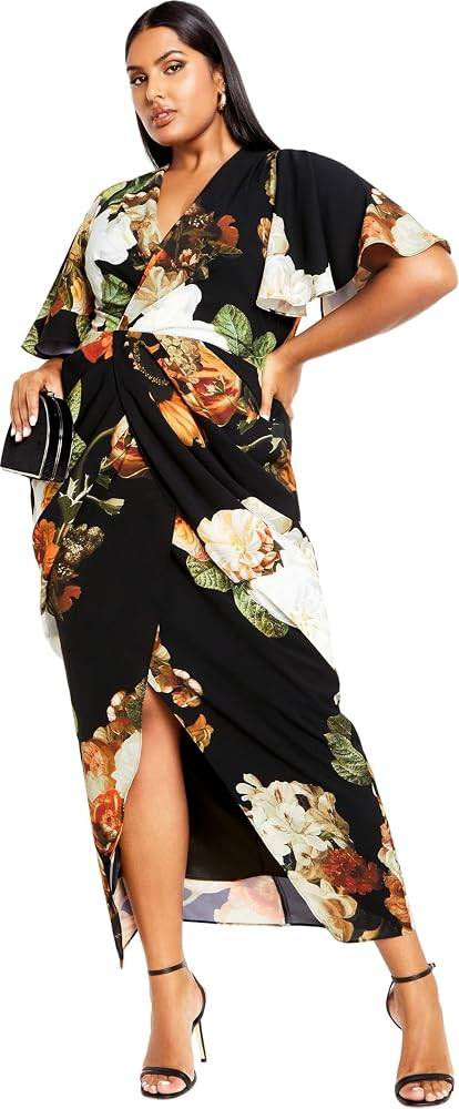 City Chic Women's Plus Size Braelynn Print Maxi Dress | Amazon (US)