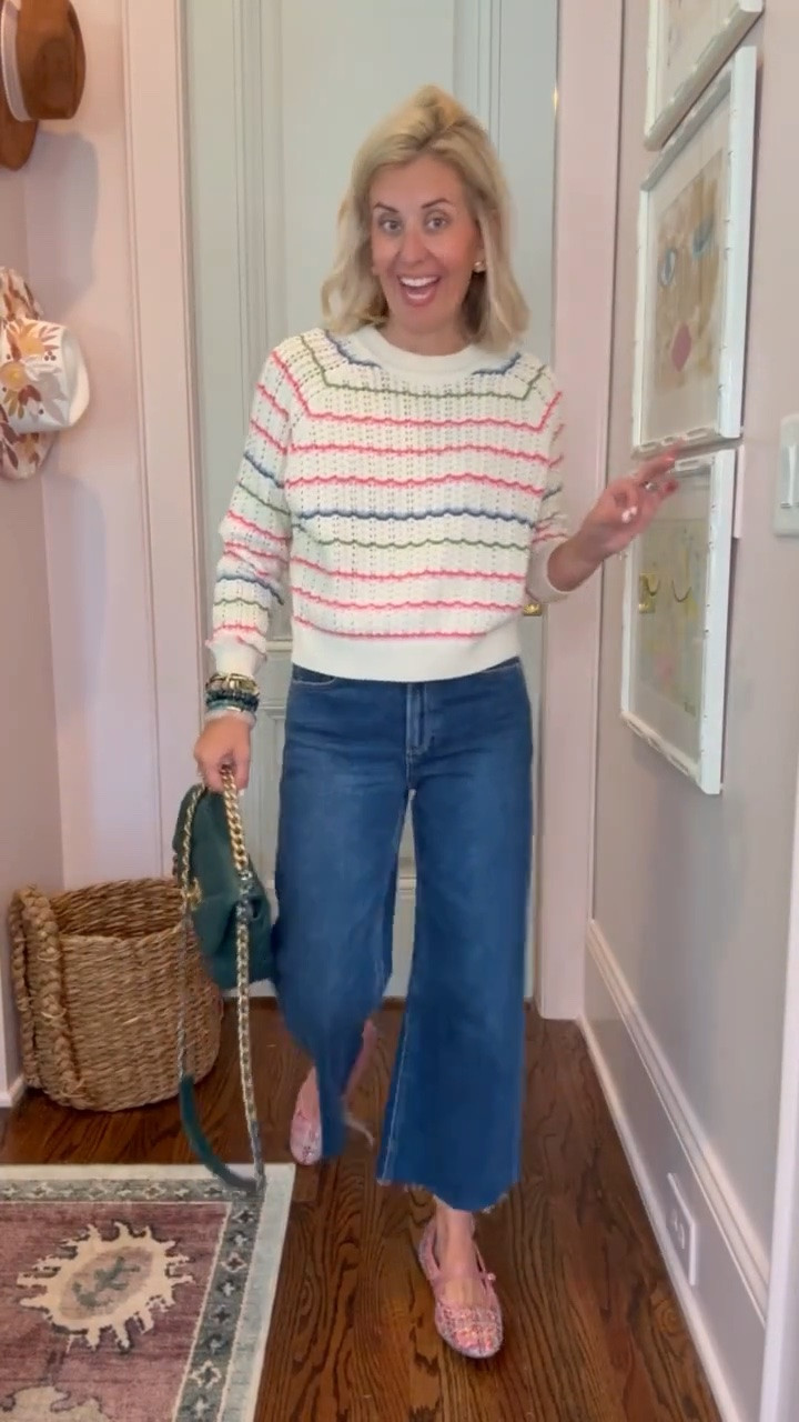 Shop your closet, girls! I’ve had this sweater for a year now and mixing it with new pieces. 
Sweater - xs (on sale)
Jeans - 26P
Mary Jane’s  - 7.5 (size 1/2 down)