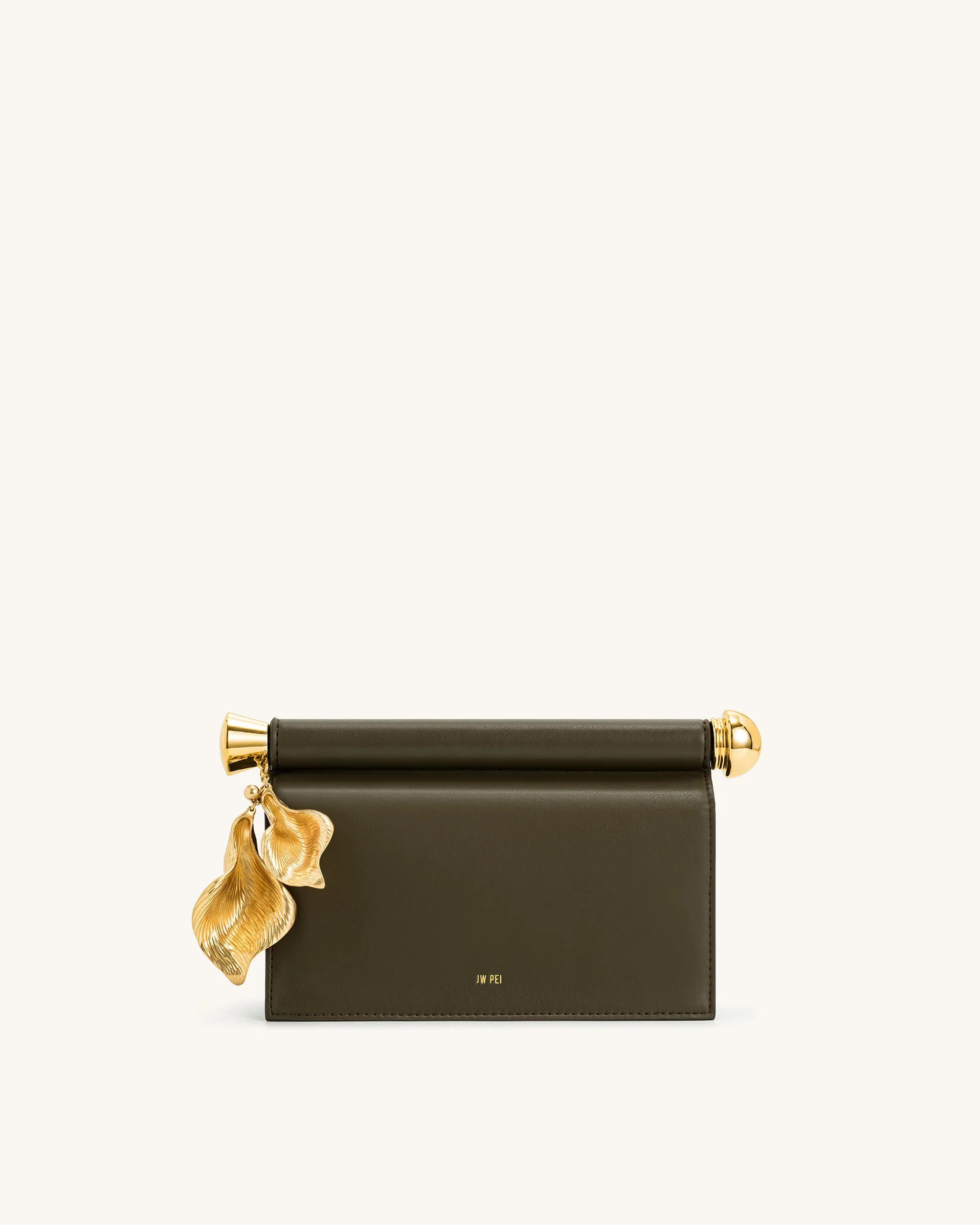 Holly Metal Pendant Embellished Clutch - Dark Olive | JW PEI US