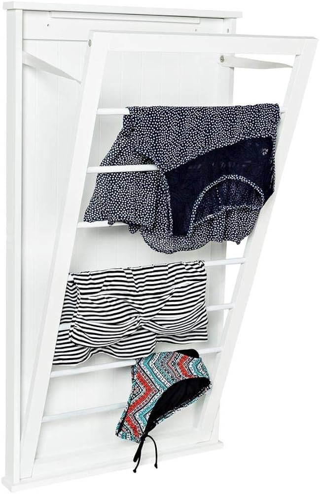 Honey-Can-Do DRY-04445 Large Wall-Mounted Drying Rack, White | Amazon (US)