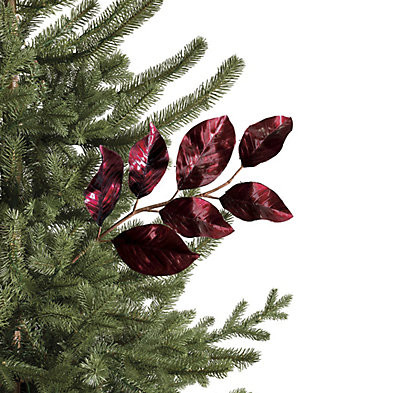 Glitter Magnolia Leaf Stems Set of Six for Indoor Decor & Shimmering Accents | Frontgate