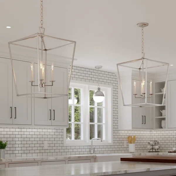 Ridgewell 4 - Light Lantern Square LED Chandelier | Wayfair North America