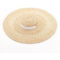 New Classic Super Large Eaves Natural Straw Wind Resistance Rope Flat Top Hat Beach Tourism Sun Prot | Etsy (US)