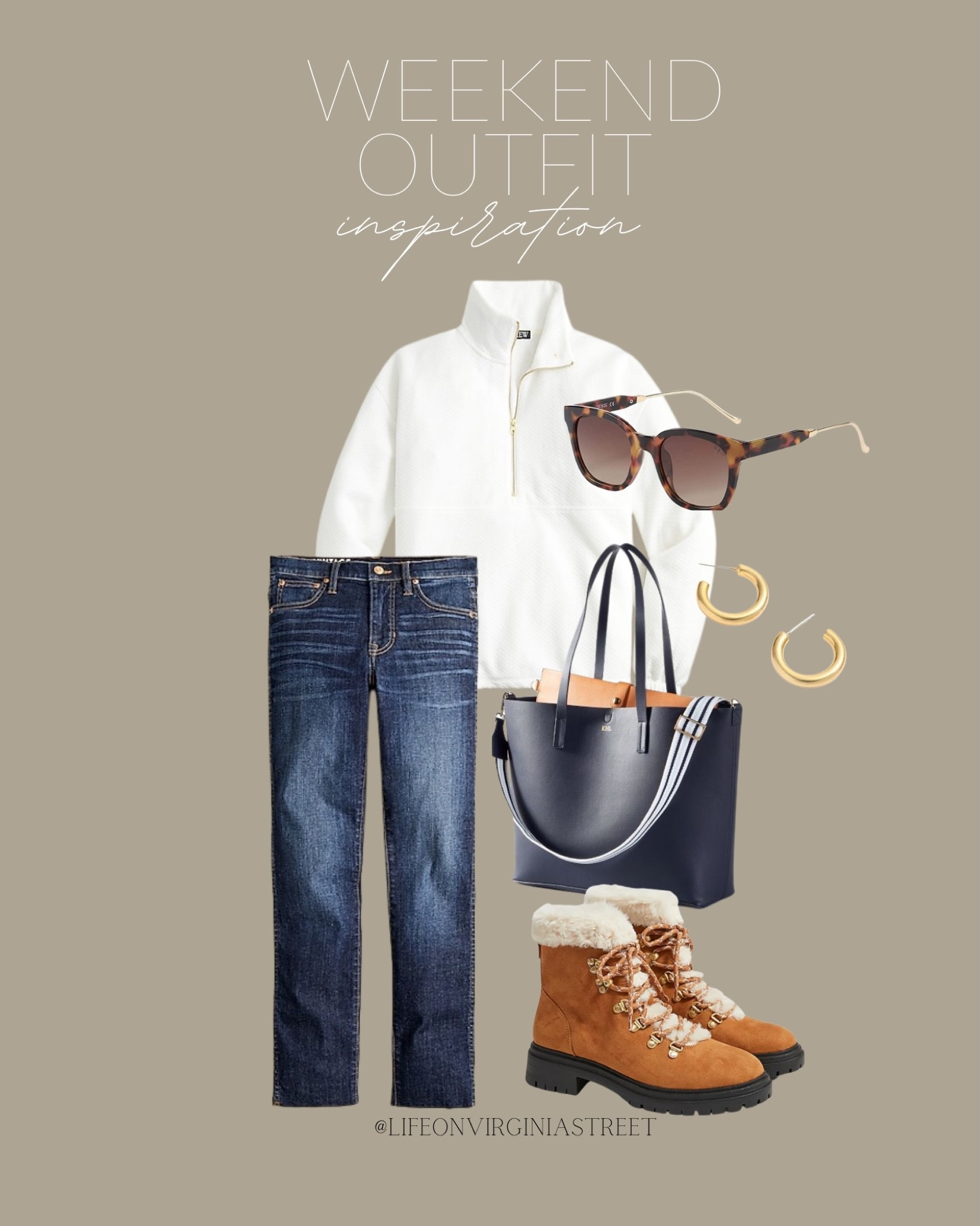 Weekend outfit inspiration!! Love this white pullover paired with dark denim jeans, these sunglasses, gold earrings, boots, and tote bag. 

weekend outfit, jeans, denim jeans, boots, winter boots, womens boots, pullover, j. crew, madewell, coastal style, mark and graham, amazon fashion, gold jewelry, gold hoops, womens jeans, purse, tote bag, fall style, winter style, simple style

#LTKshoecrush #LTKunder100 #LTKunder50

#LTKSeasonal #LTKstyletip #LTKfit