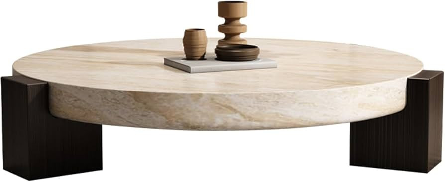 Round Coffee Table, Round Corner Thicken End Table, Unique Living Room Coffee Table, Simple Style... | Amazon (US)