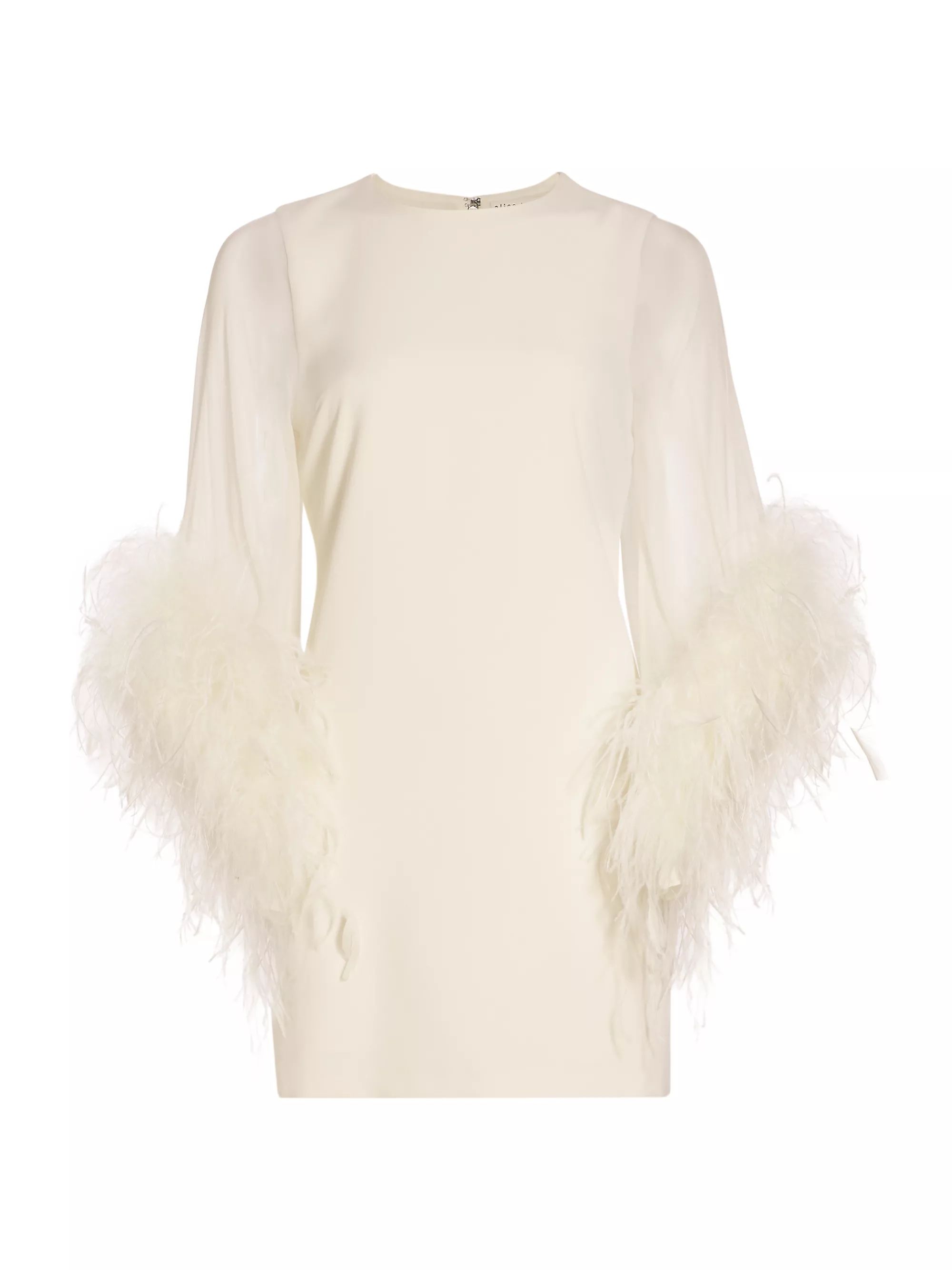 Izola Feather-Trim Minidress | Saks Fifth Avenue