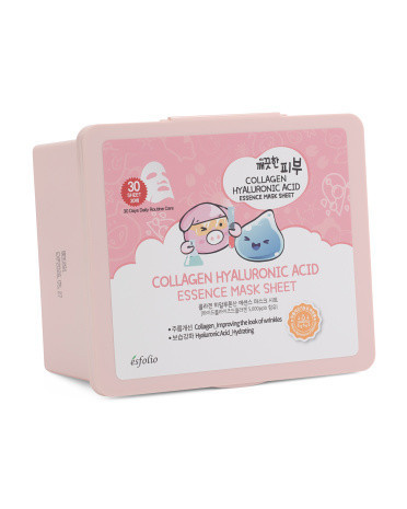 30Ct Collagen Hyaluronic Acid Essence Mask Sheets | TJ Maxx
