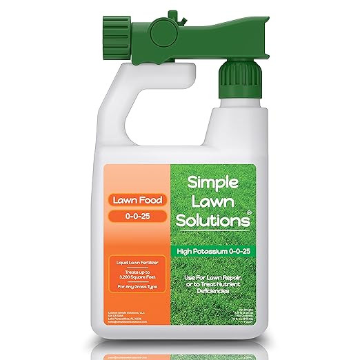Simple Lawn Solutions - High Potassium Lawn Food Liquid Fertilizer 0-0-25 - Concentrated Spray - ... | Amazon (US)