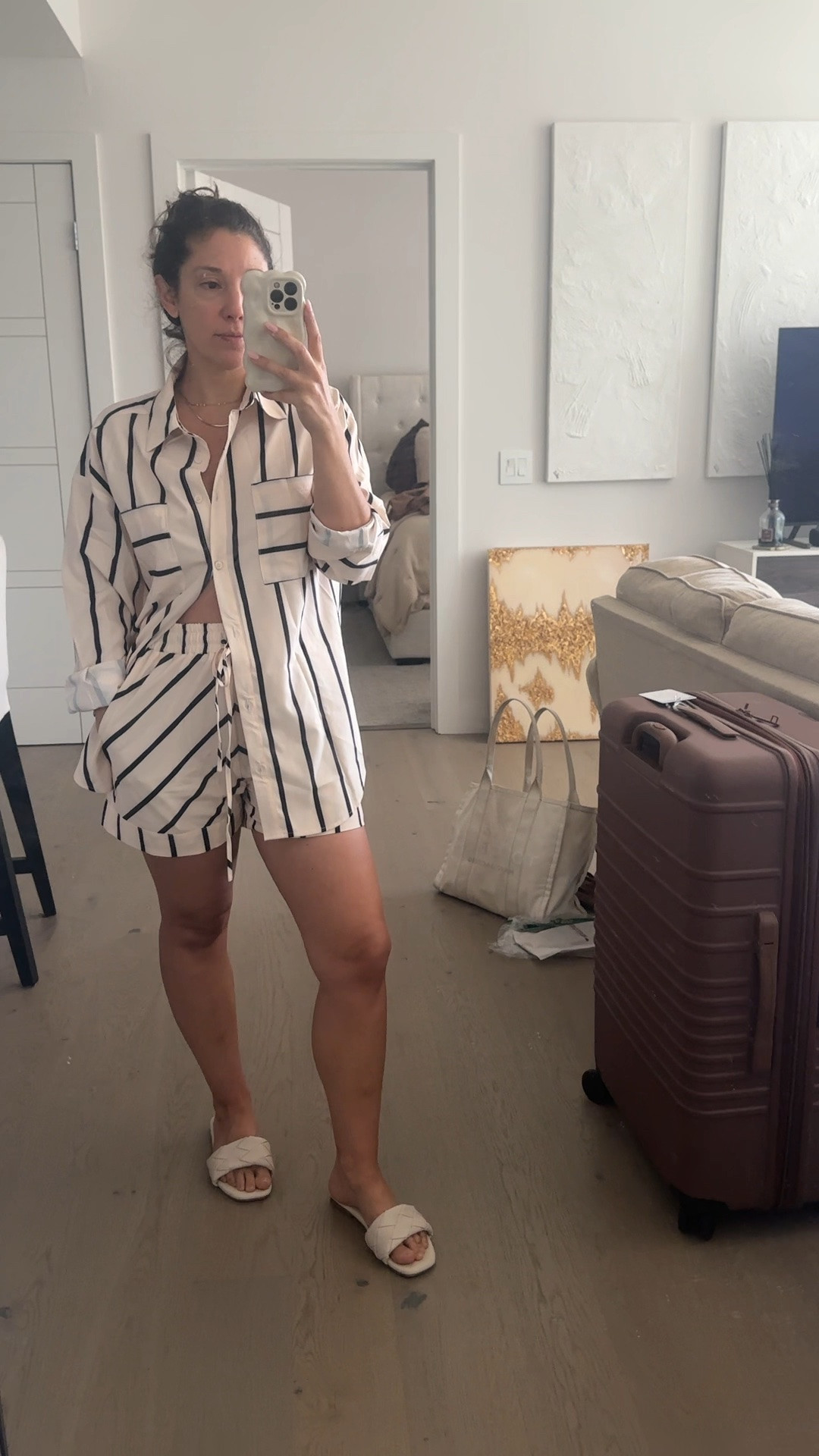 I love a shorts set for vacation it’s so easy and chic. This is size small.

#LTKootd #LTKTravel #LTKSeasonal