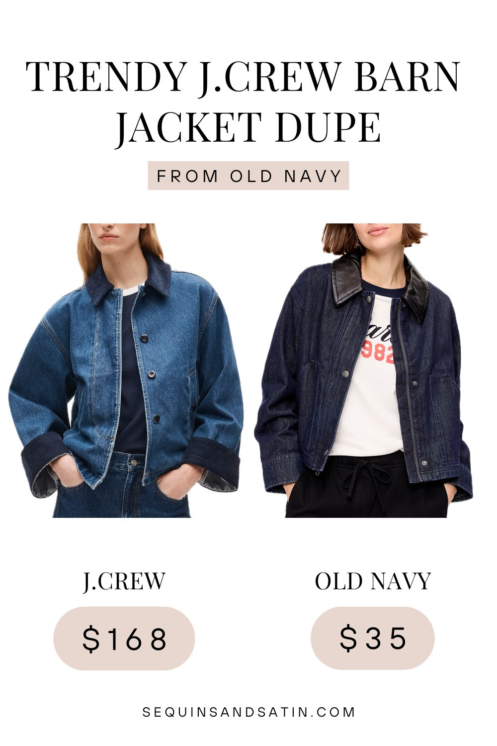 J.Crew barn jacket look for less! 🤎 

*Not a knockoff, just a similar style for less $$

J.Crew barn jacket, J.Crew barn jacket dupe, J.Crew barn jacket dupe from Old Navy, Old Navy barn jacket, Old Navy cropped barn jacket, barn jacket, barn jacket dupe, fall jacket, fall jackets, fall fashion, fall outfit, fall style ideas, fall wardrobe, fall wardrobe essentials, affordable fall fashion, affordable jackets, fall fashion finds, Old Navy finds, Old Navy fall fashion, J.Crew dupe, J.Crew look for less, designer inspired fashion, fashion dupes, jacket dupe, trendy jackets, trendy fall fashion, casual fall style, fall layering pieces, fall style, autumn fashion, autumn outfits, affordable style, budget fashion, look for less, J.Crew jackets 

 #LTKSeasonal