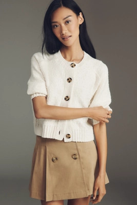 Pilcro Textured Crop Cardigan Sweater | Anthropologie (US)