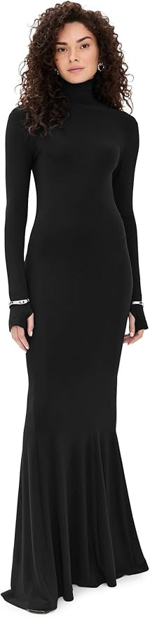 Norma Kamali Women's Long Sleeve Turtle Fishtail Gown | Amazon (US)