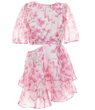 Big Girls' 7-16 Lucia Puffed-Sleeve Floral Mini Dress | Dillard's