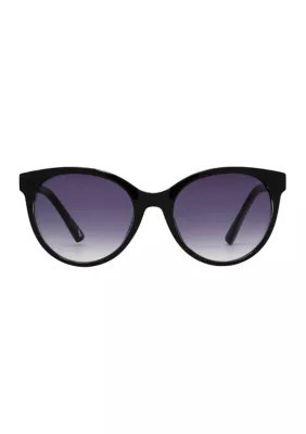 Nine West Women's Round Frame Sunglasses, Black | Belk