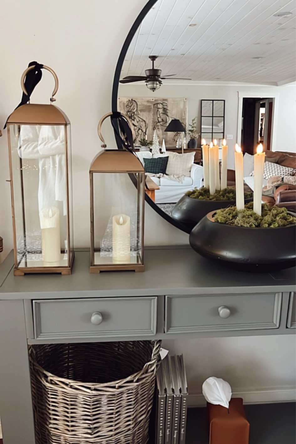 Holiday console table styling! 

#LTKSeasonal #LTKHoliday #LTKhome