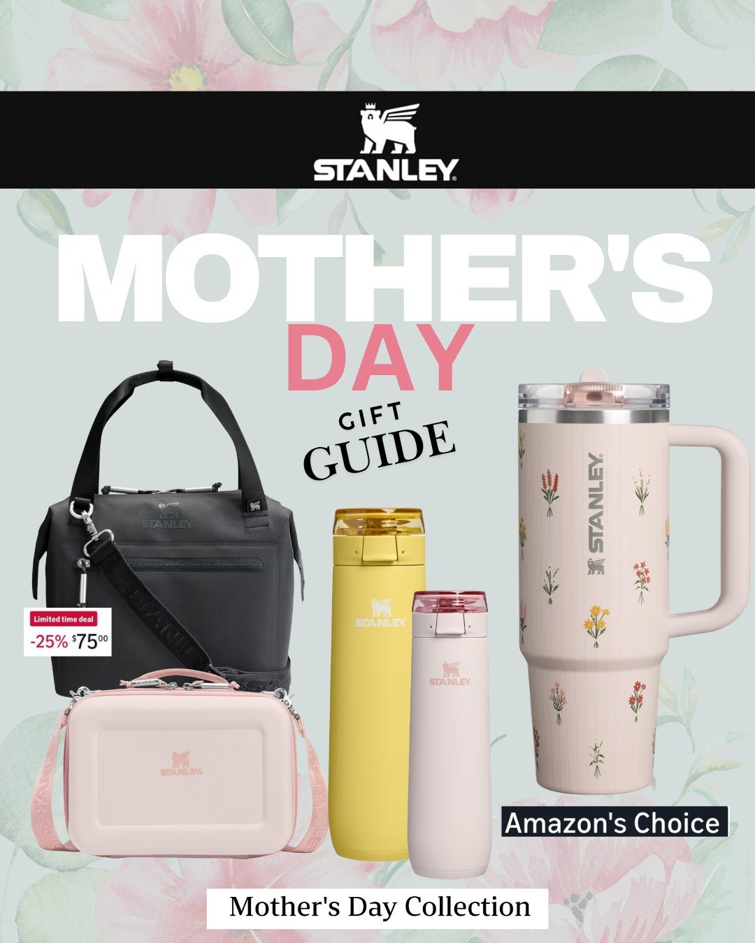 Mother’s Day Stanley Gift Guide 💐✨Floral prints, pretty pinks, daffodil yellow tumblers, and the perfect side cooler for her lunches! Such cute and practical gifts for mom!Only at Amazon. 💕🌼#LTKFinds #LTKSaleAlert #MothersDayGiftGuide #StanleyCup #StanleyTumbler #AmazonFinds #AmazonGifts #GiftForMom #MomLife #LunchCooler #SpringStyle

#LTKMothersDay #LTKmomlife #LTKSaleAlert