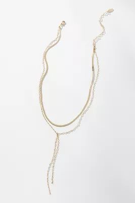 Delicate Y-Neck Layered Necklace | Anthropologie (US)