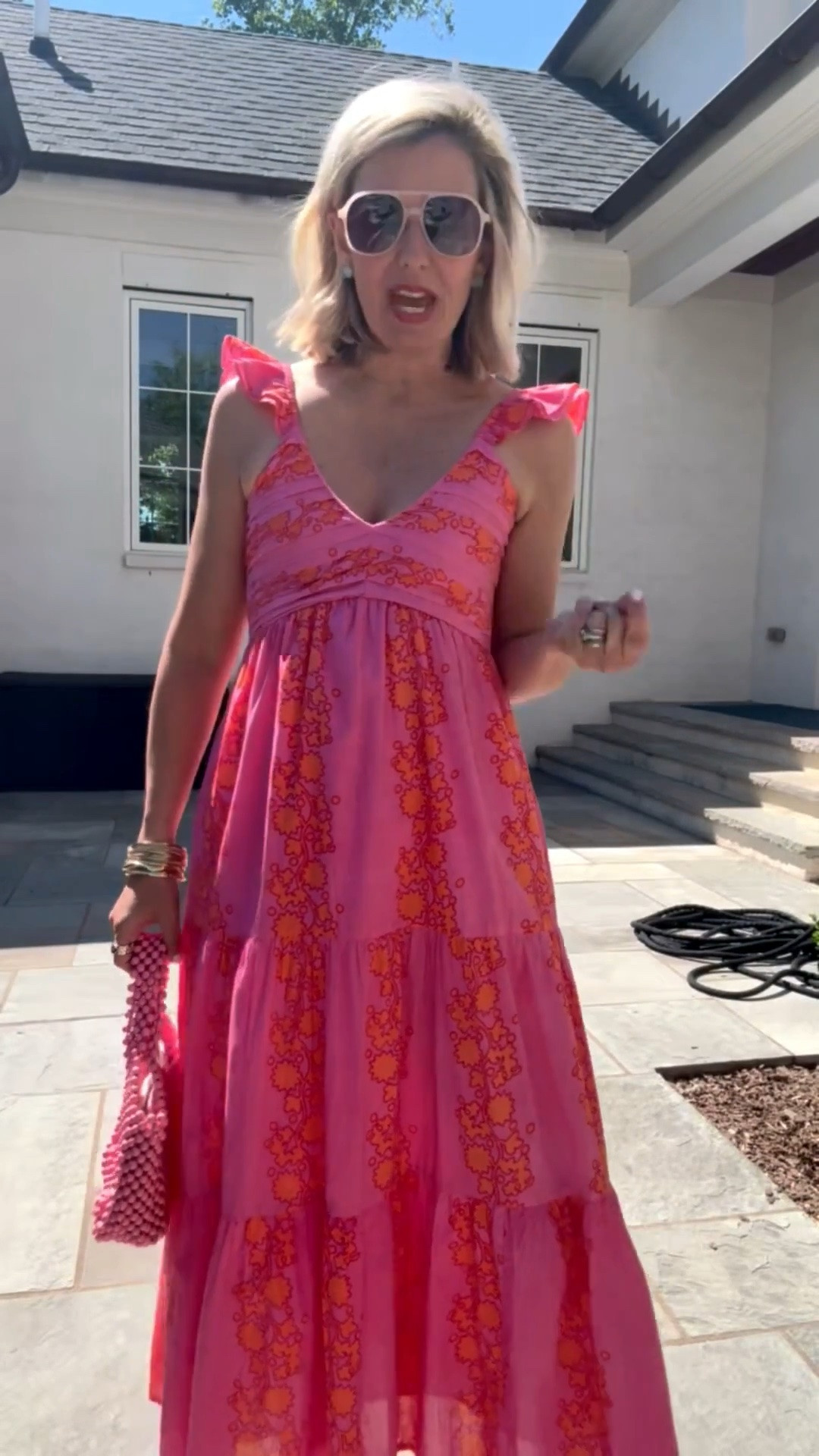 In love with this dress!! The colors are gorgeous and the fit is just so flattering. I’m in a size xs and 8 jelly. 

 *Use my code Catherine20 on A+B
 *Use code my Mixandmatchmadness on Loopy

#LTKdayinmylife #LTKmomlife #LTKOver40