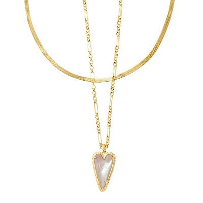 Kendra Scott Aria Mother Of Pearl 14K Gold Over Brass Multi-Strand Necklace - Ivory | Target