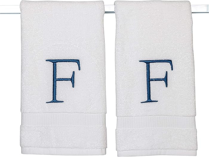 Monogrammed Hand Towels for Bathroom - Luxury Hotel Quality Personalized Initial Decorative Embro... | Amazon (US)