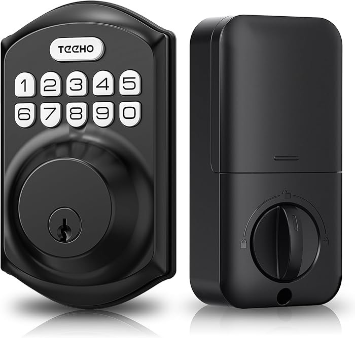 TEEHO TE001 Keyless Entry Door Lock with Keypad - Smart Deadbolt Lock for Front Door with 2 Keys ... | Amazon (US)