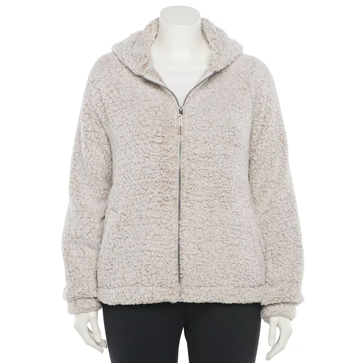 Juniors' Plus Size SO® Full Zip Sherpa Jacket | Kohl's