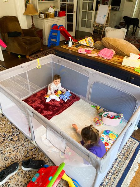 Found this awesome baby & toddler play yard on Amazon! Affordable and super easy to put together! I’m shocked how sturdy and good the quality is. Love that it has two spots that unzip for my toddler to crawl in. I purchased the cushioned mat separately and just cut a few inches off because it was closest size I could find that would fit. It works perfectly! 
Playpen & play mat ON SALE!

 

#LTKbaby #LTKbump #LTKCyberWeek