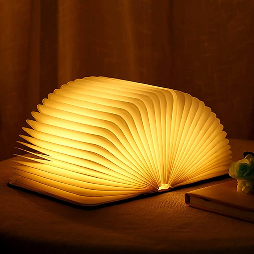 CNANXU Lamp Book, Folding Mood Light, Novelty LED Night Light USB Large Capacity Eechargeable, Ho... | Amazon (US)