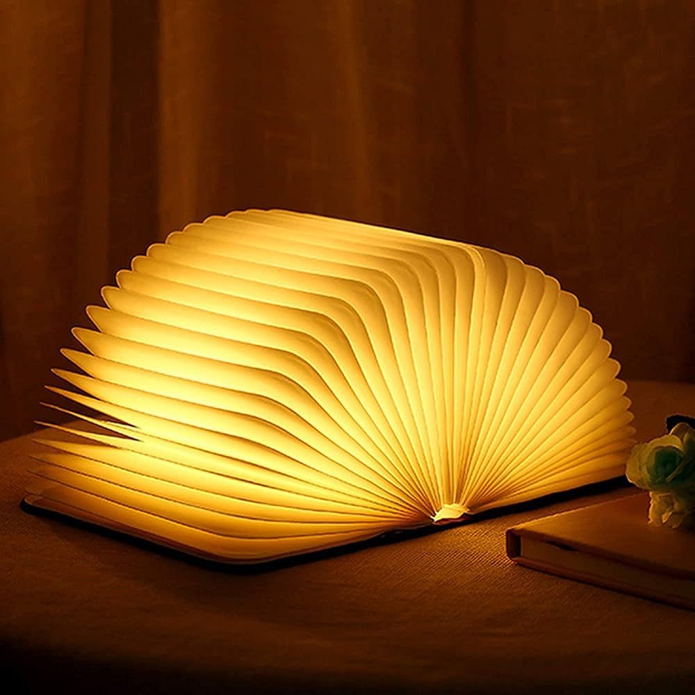 CNANXU Lamp Book, Folding Mood Light, Novelty LED Night Light USB Large Capacity Eechargeable, Ho... | Amazon (US)