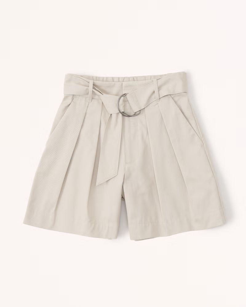 Belted Twill Shorts | Abercrombie & Fitch (US)