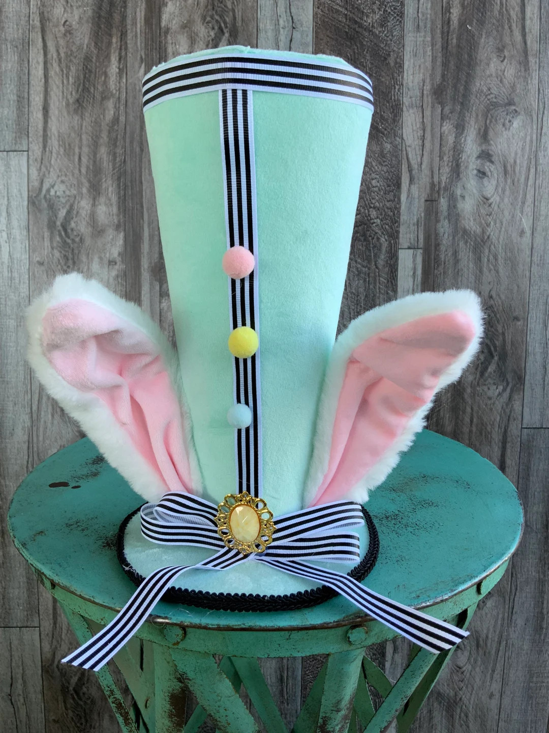 Bunny Ears, Easter Hat, Velvet Stripe Bunny Ear Hat, Velvet & Stripe, Designer, 11 - Etsy | Etsy (US)
