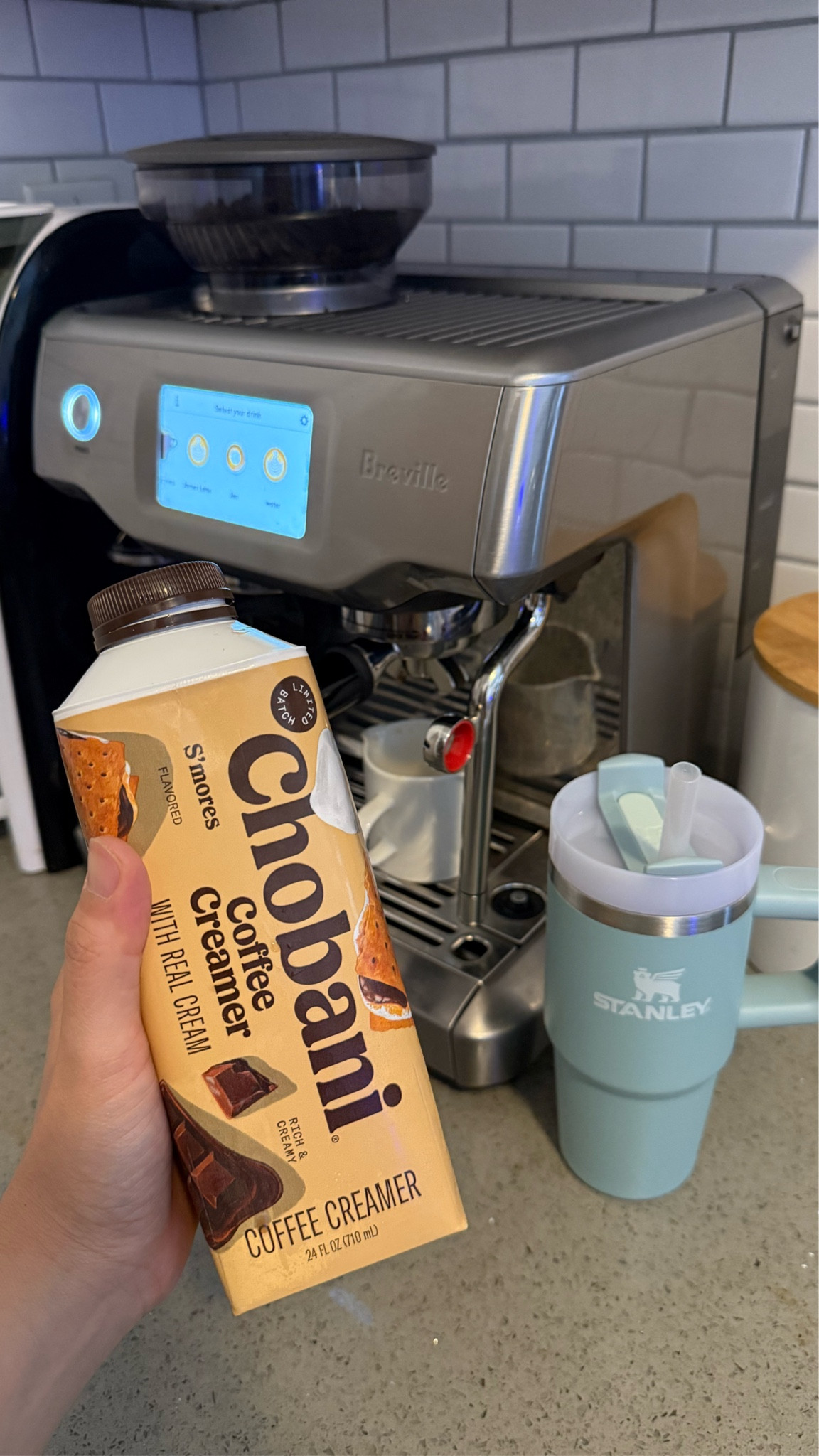 ☕️ My Daily Iced Oat Latte Routine 🧊

If you’ve been thinking about upgrading your coffee game, the Breville Barista Touch Impress is worth every penny. I use it daily to make creamy iced lattes in my 14 oz Stanley tumbler, and it’s truly become my favorite part of the morning. Pair it with your go-to creamer (currently loving the Chobani S’mores flavor!) and a cute little ceramic espresso cup for the perfect home café vibes.

Keywords:
Breville Barista Touch Impress, home espresso machine, iced latte recipe, Stanley 14 oz tumbler, Chobani creamer, s’mores coffee creamer, kitchen coffee station, at-home barista, espresso machine setup, LTK coffee bar essentials, daily coffee routine

#LTKHome